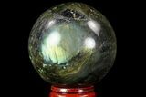 Flashy Labradorite Sphere - Great Color Play #71817-1